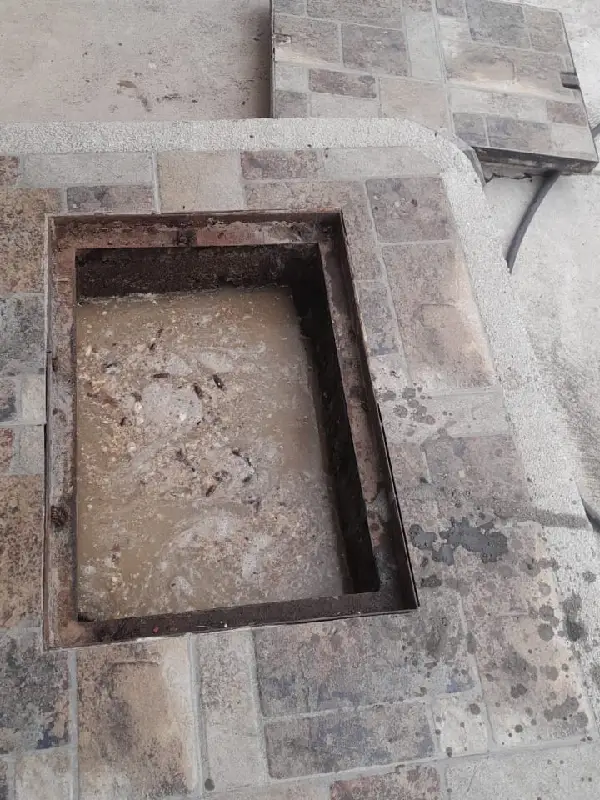 drenaje tapado drenaje lleno antes de ser destapado